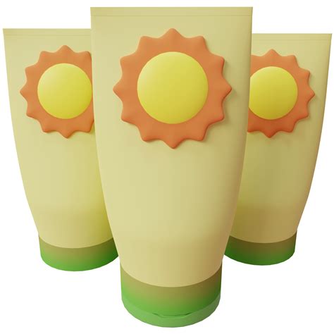 3d Stylish Sunblock Cream 24725274 Png