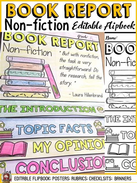 Nonfiction Book Report Book Review Templates Print And Digital Book