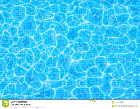 Swimming Pool Bottom Vector Background Ripple And Flow With Waves Summer Aqua Water Pattern