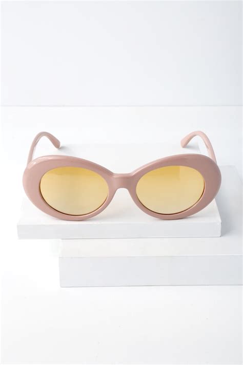 Cool Oval Sunglasses Nude Sunglasses Trendy Sunglasses