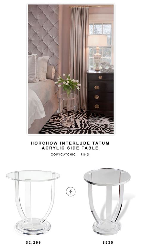 Horchow Interlude Tatum Acrylic Side Table Copycatchic