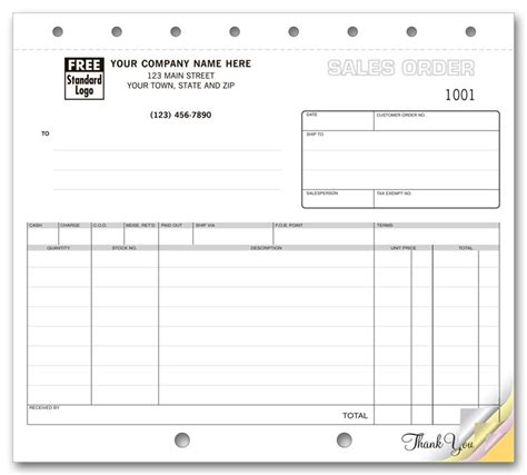 Compact Sales Order Forms