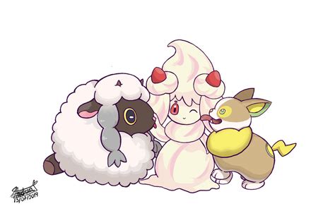 Pokemon Sword And Shield Wooloo Alcremie Yamper 2 By Arrsitoblue On