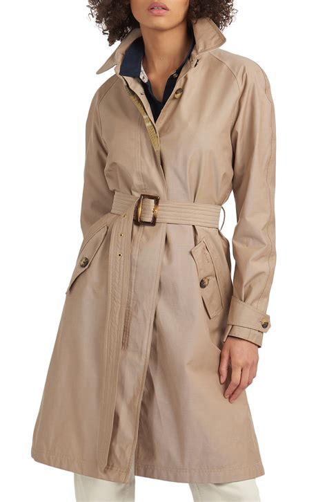 Womens Barbour Brunswick Belted Trench Raincoat Editorialist