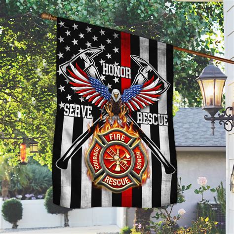 Firefighter Flag The Thin Red Line American Eagle Flag Thh3487f Flagwix