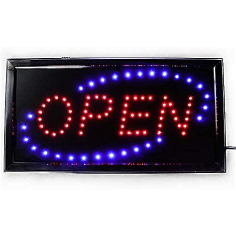 Led Open Sign For Business19x10inch Bright Flashing Light Mode
