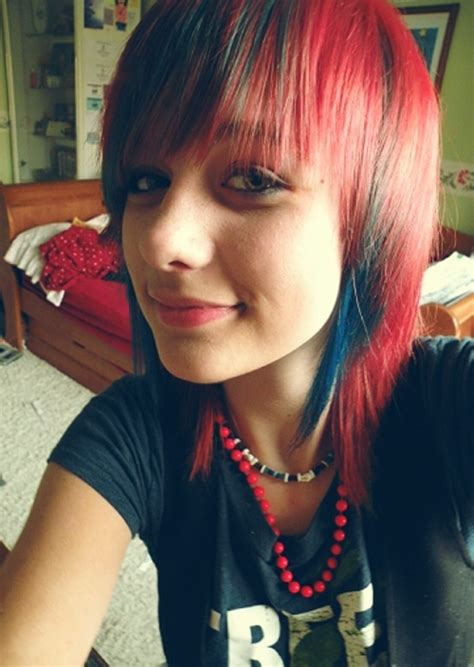 Stop or take away whatever is lightening your hair and if it is naturally brown, it will grow out brown again. 25 Groovy Black Hair With Red Highlights Pictures ...