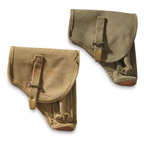 Italian Military Surplus Canvas Holsters Pack Used Military Holsters At Sportsman