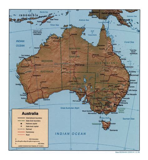 Large Detailed Political And Administrative Map Of Australia With