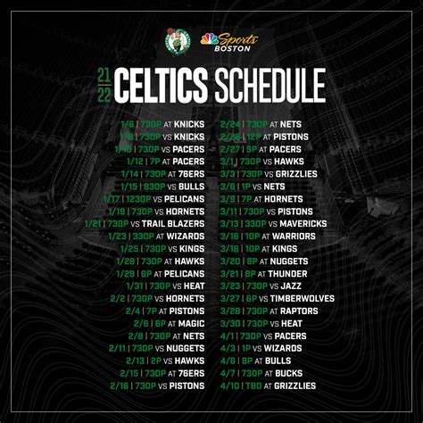 Celtics 2021 2022 Schedule Thread Realgm