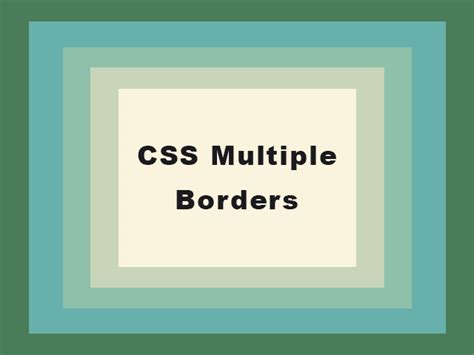 Css Multiple Borders Lena Design