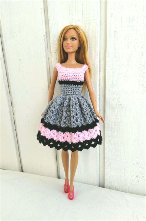 Barbie Kleidung Barbie Crochet Dress Für Barbie Puppe Barbie Crochet