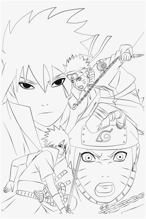 Coloriage Naruto Akatsuki Papedelca Com Naruto Vs Sasuke