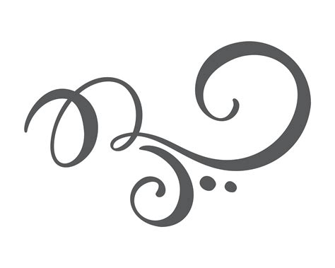 Elegant Vintage Divider Swirl Or Corner Flourish 374738 Vector Art At