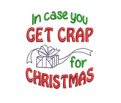In Case You Get Crap For Christmas Toilet Roll Digitized Etsy