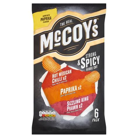 Mccoys Strong And Spicy Crisps 6x25g Tesco Groceries
