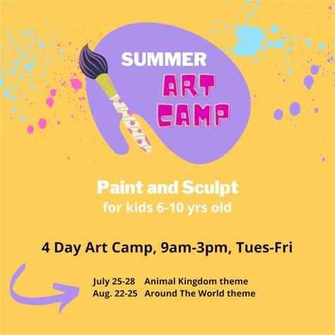 4 Day Summer Art Camp Childs Life Kids Event Guide York Region