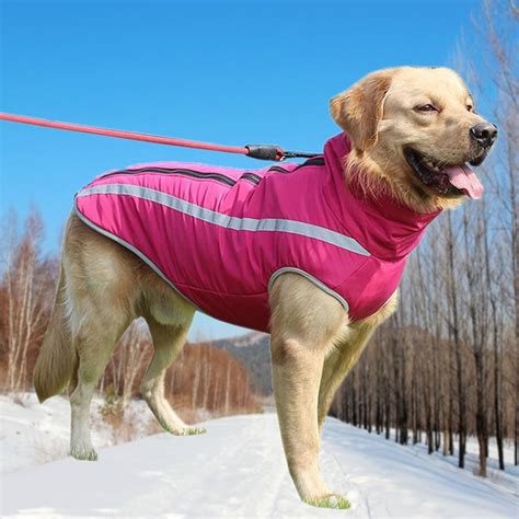 Warm Winter Dog Jacket Thickened Big Dogs Clothes Waterproof Reflective