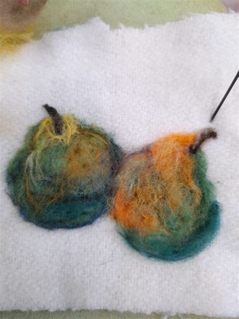 Needle Felt Art Painting With Wool Art Fiber Stitch
