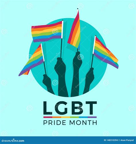 Pride Month Rainbow Flag Symbol Pride Month Event Celebration Isolated