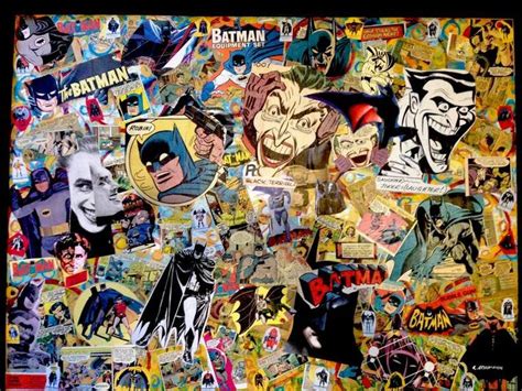 The Batman Collage Pop Art Original Collage Art