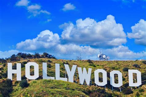 Iconic Hollywood Sign Of Los Angeles California Editorial Stock Photo