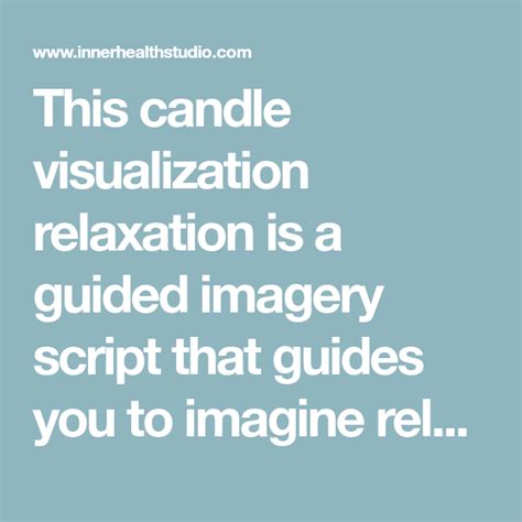 Candle Visualization Relaxation Free Relaxation Script Relaxation