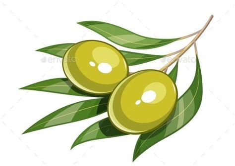 Pair Of Green Olives Shadow Drawing Green Olives Graphic Design
