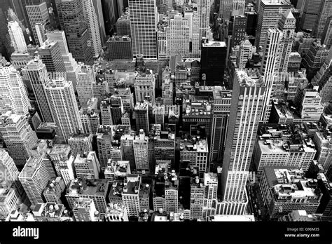 Birds Eye View Of Manhattan From The Empire State Building Stock Photo