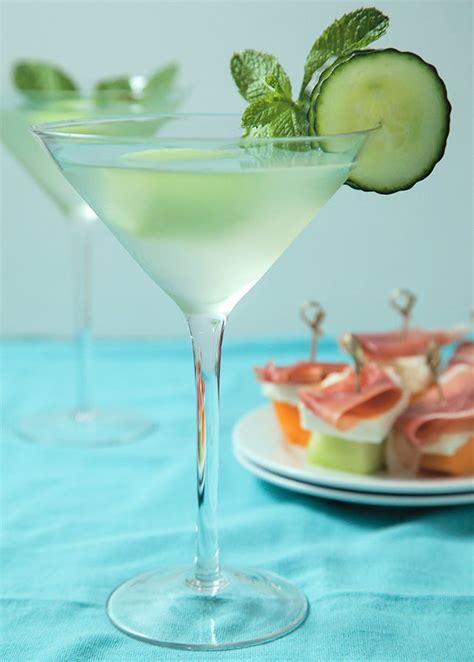 Cool Off With A Cucumber Melon Martini And Prosciutto Melon Feta Bites The Artful Gourmet Summer
