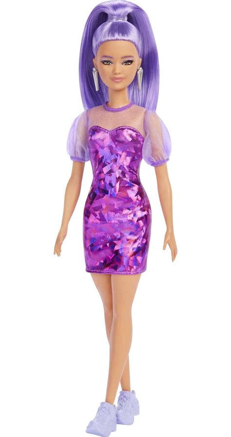 Barbie Fashionistas Doll Petite Long Purple Hair Purple