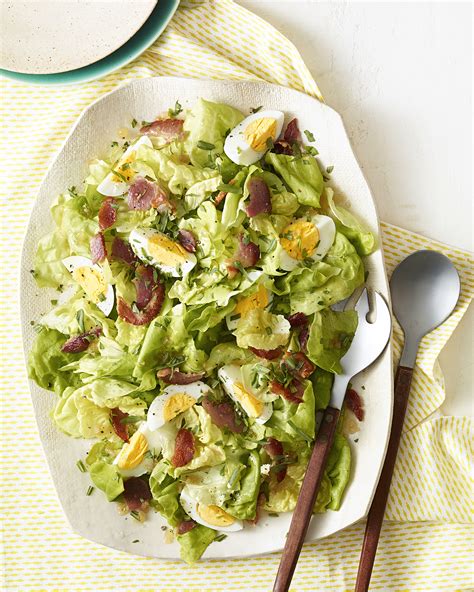 Bibb Lettuce Salad With Eggs Pancetta And Tarragon Rachael Ray In Season