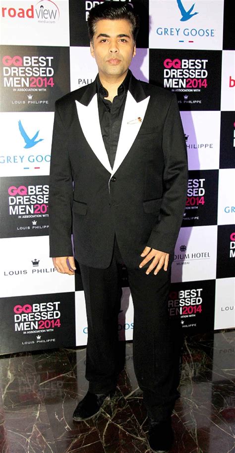 Karan Johar In Black Suit At Gq Best Dressed Men 2014 Awards Chinki Pinki