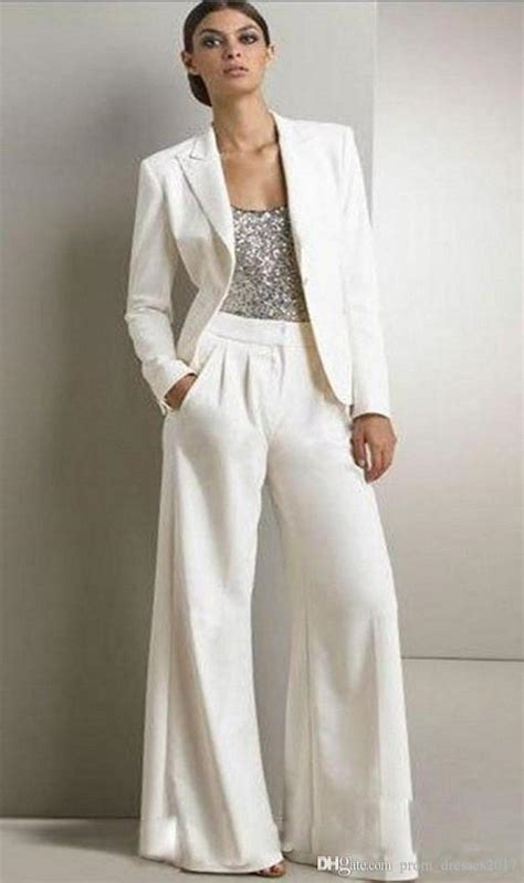 Formal Women Mother Ivory Pants Suits Mother Of The Bride Pant Suits