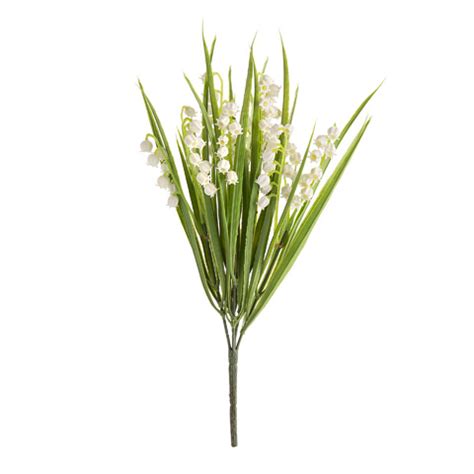 Language of flowers sterling silver lily of the valley pendant: Artificial Silk Ivory Lily of the Valley Flower Pick ...