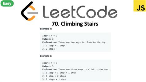 Leetcode Climbing Stairs In Javascript Youtube