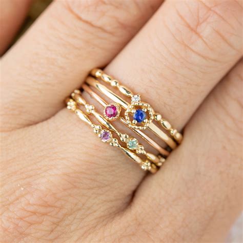 Birthstone Ring Stack Inspiration 🎁 Dainty Rings Are Perfect For