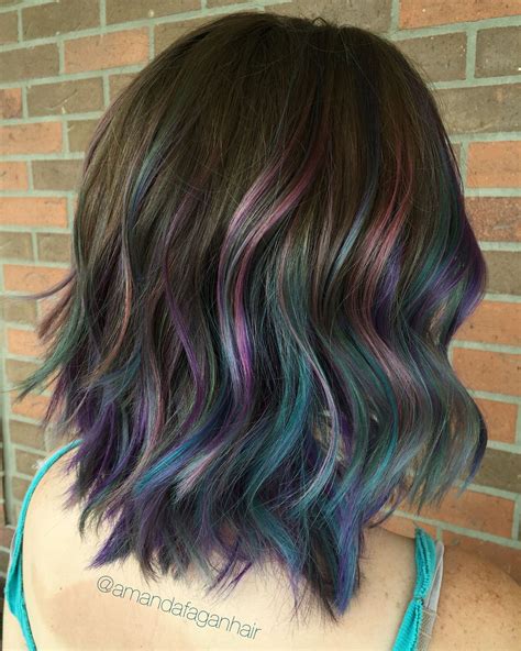 Oil Slick Color By Amanda Fagan Instagram Com Amandainreverie Peacock Hair Color Oil Slick