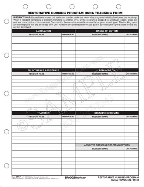 Printable Restorative Nursing Documentation Forms Printable Forms