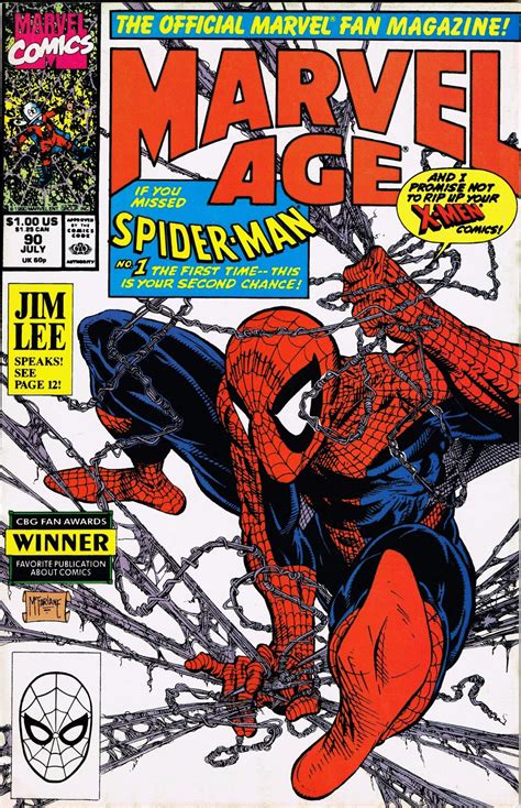 Capns Comics Marvel Age 90 Cover By Todd Mcfarlane