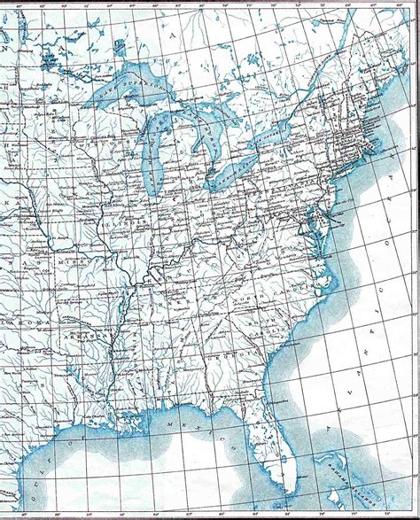 Maps United States Map With Longitude And Latitude Lines