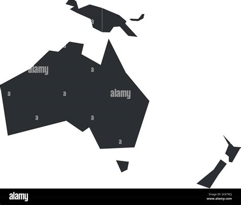 leere graue politische karte von australien und ozeanien vektorgrafik stock vektorgrafik alamy