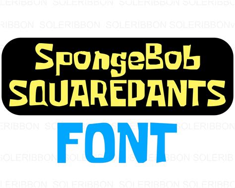 Spongebob Alphabet Font Spongebob Squarepants Svg Spongebob Etsy