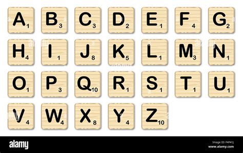 Complete Set Scrabble Tiles Hi Res Stock Photography And Images Alamy