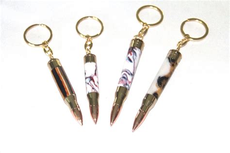 Bullet Keychains In Various Materials And Calibers Etsy