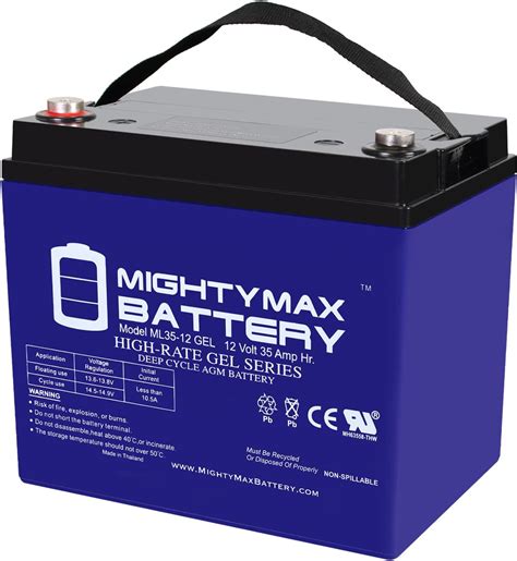 Ml35 12 Gel 12 Volt 35ah Rechargeable Gel Type Battery Mighty Max
