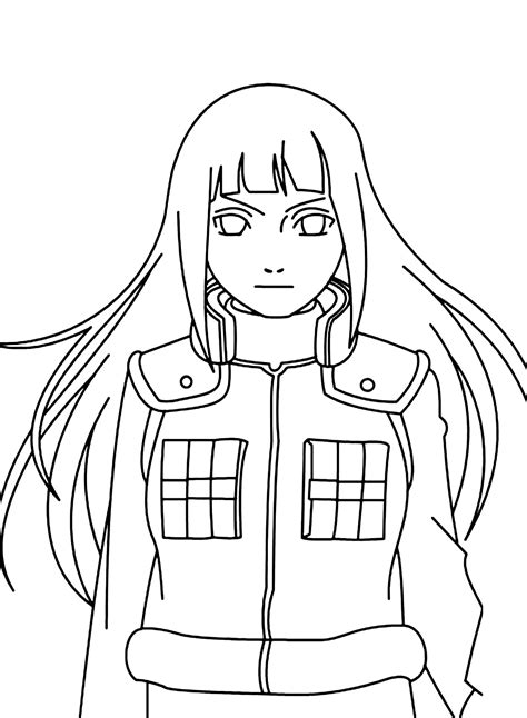Hyuga Hinata From Naruto Coloring Page Free Printable Coloring Pages