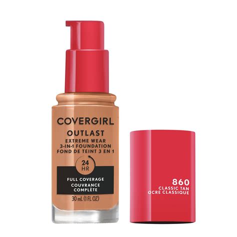 Covergirl Outlast Extreme Wear 3 In 1 Full Coverage Liquid Foundation