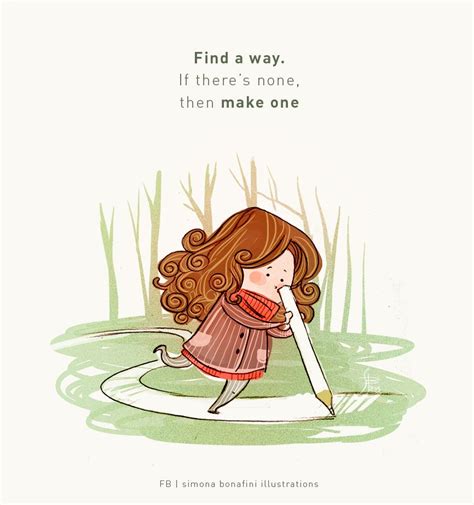 Think Positive Illustrations On Behance Cute Images With Quotes Life