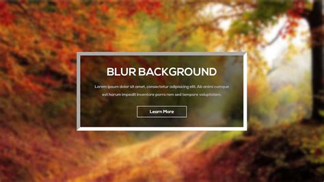 How To Blur Background Image In Css Simple Css Trick Youtube